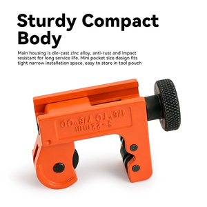 Airaj Hot Sale Industrial Grade Mini Pipe Cutter 3-22mm 1/8"-7/8" Hand Tool for Copper Tube Refrigeration Cutting