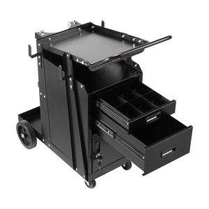 Heavy Duty Anti Theft Welding Cart 2 Drawers Lockable 350LBS